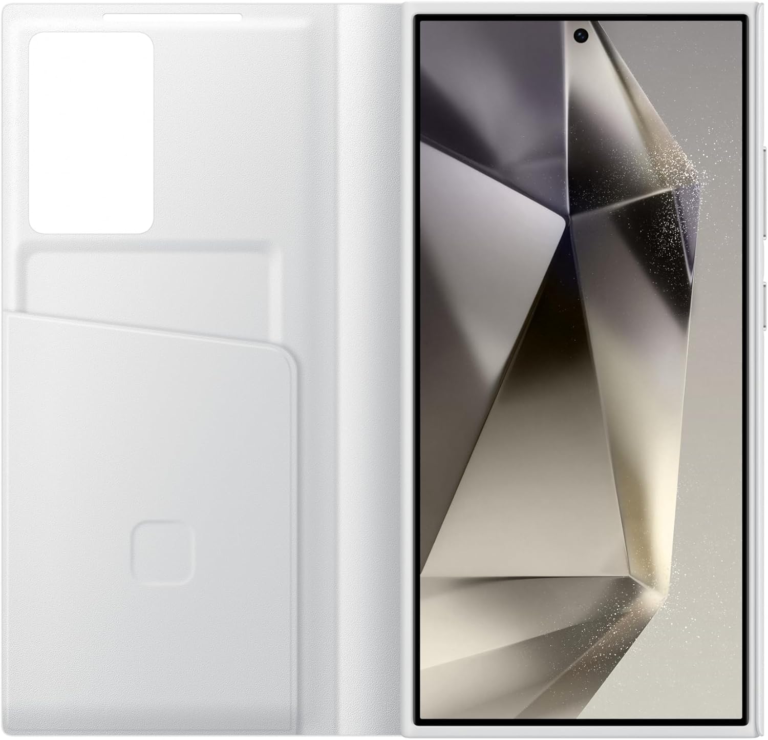 Samsung Galaxy S24 Smart View Wallet Case | White Samsung Galaxy S24 Smart View Wallet Case | White